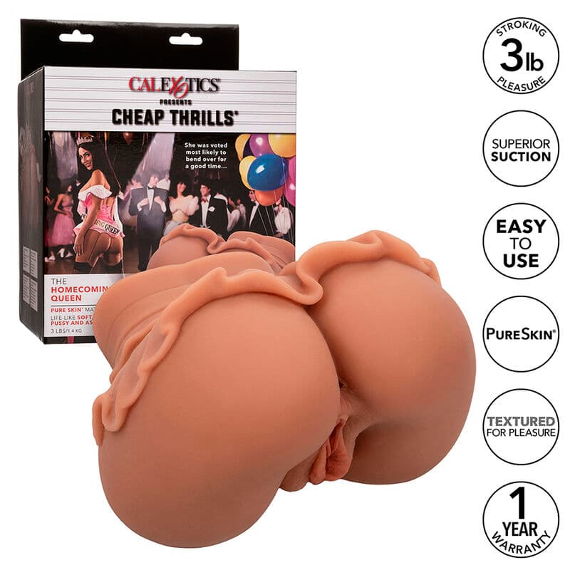 CALEXOTICS - THE HOMECOMING QUEEN DOUBLE REALISTIC MASTURBATOR CARAMEL 2