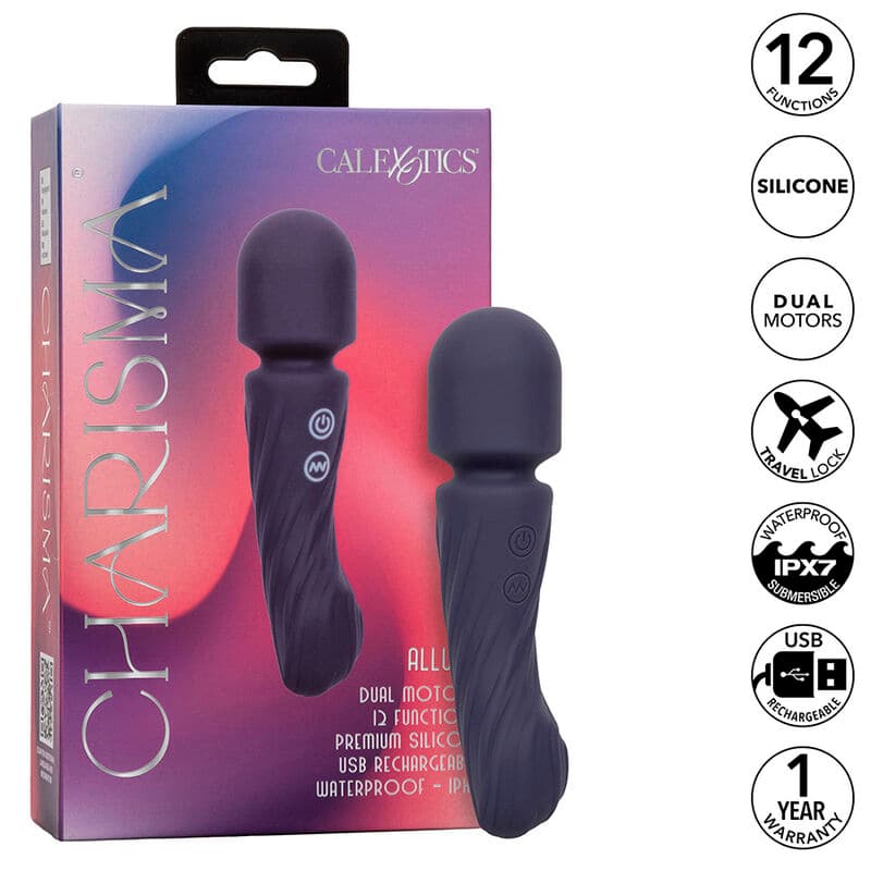 CALEXOTICS - CHARISMA ALLURE MASSAGER DUAL MOTORS 12 FUNCTIONS 17.25 CM X 4.5 CM PURPLE 2