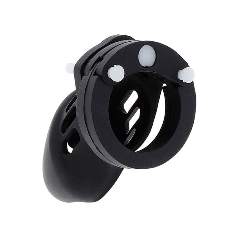 HIDDEN DESIRE - EXTREME CHASTITY COCK CAGE SILICONE SIZE S BLACK 2