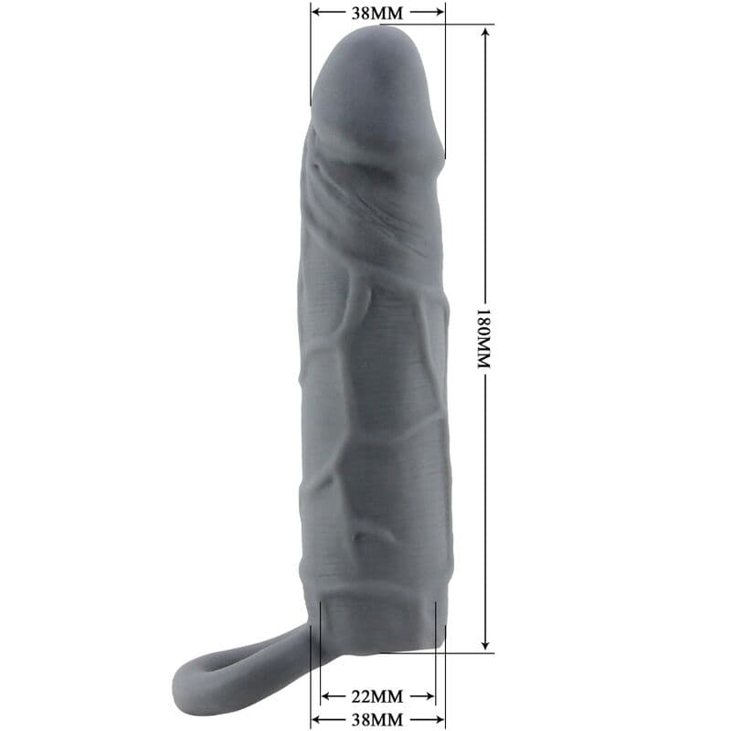 PRETTY LOVE - REALISTIC SKIN PENIS SLEEVE DARK GREY 5