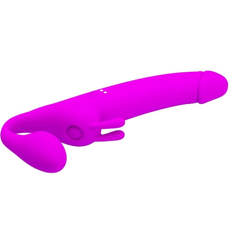 PRETTY LOVE - ZANINI STRAPLESS STRAP-ON 10 VIBRATIONS PURPLE 4