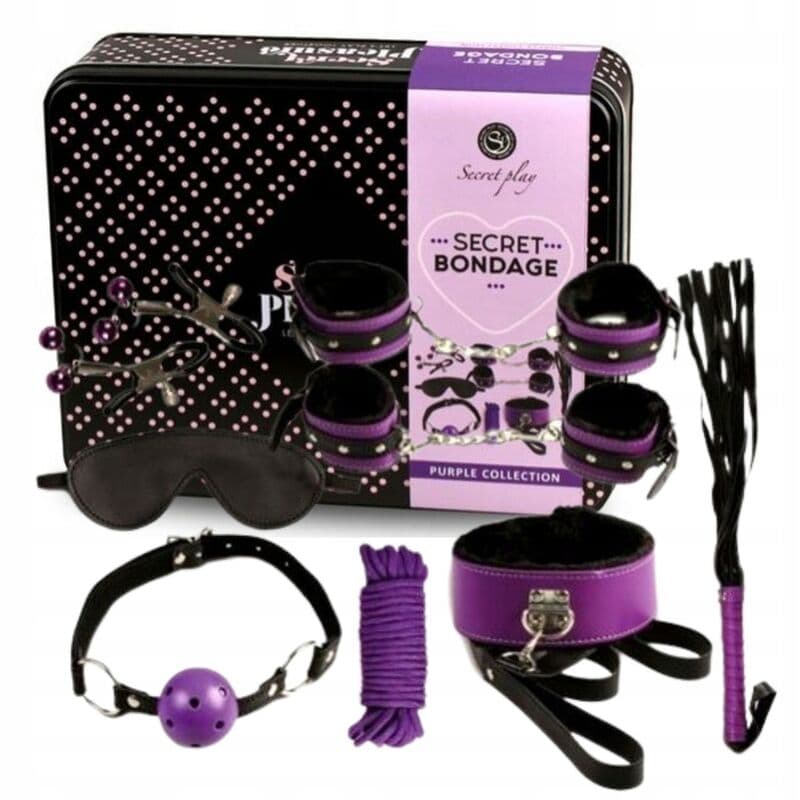 SECRETPLAY - BDSM SET 8PCS PURBLE /BLACK 5