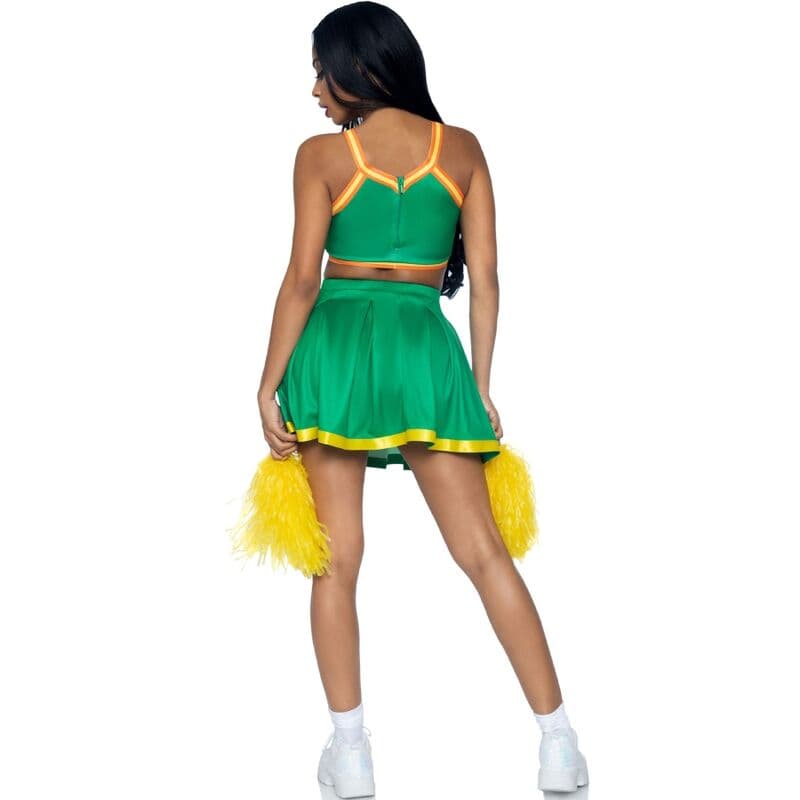 LEG AVENUE - COSTUME CHEERLEADER GREEN M/L 2