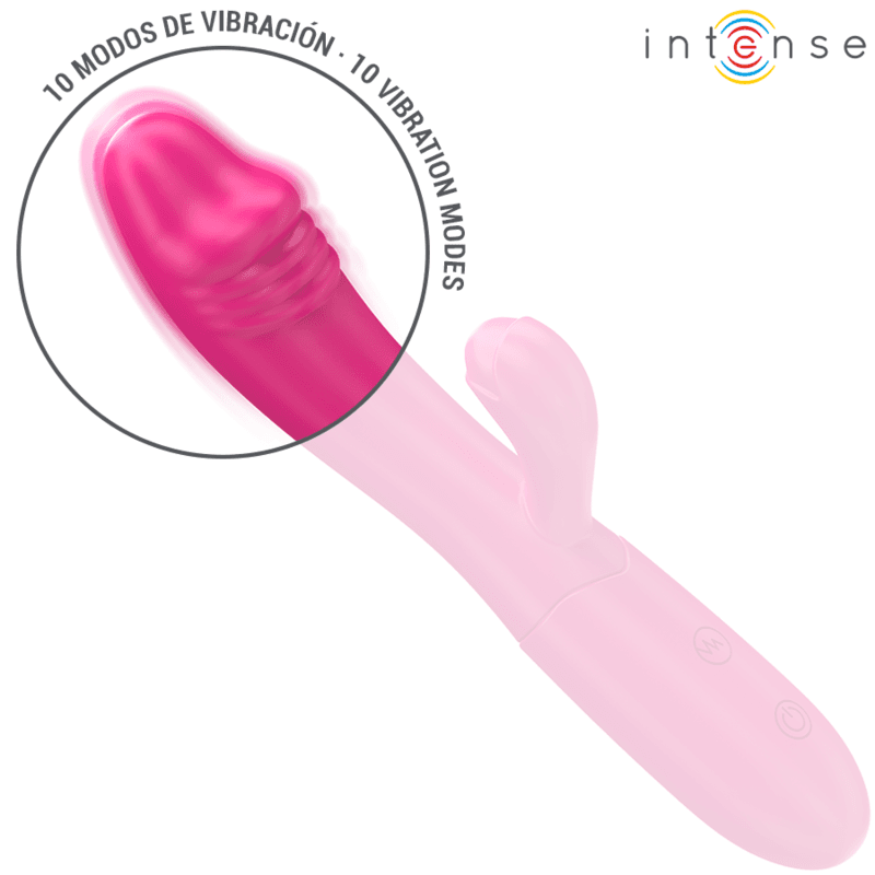 INTENSE - IVY FLEXIBLE VIBRATOR 10 VIBRATIONS WITH STIMULATING TONGUE PINK 3