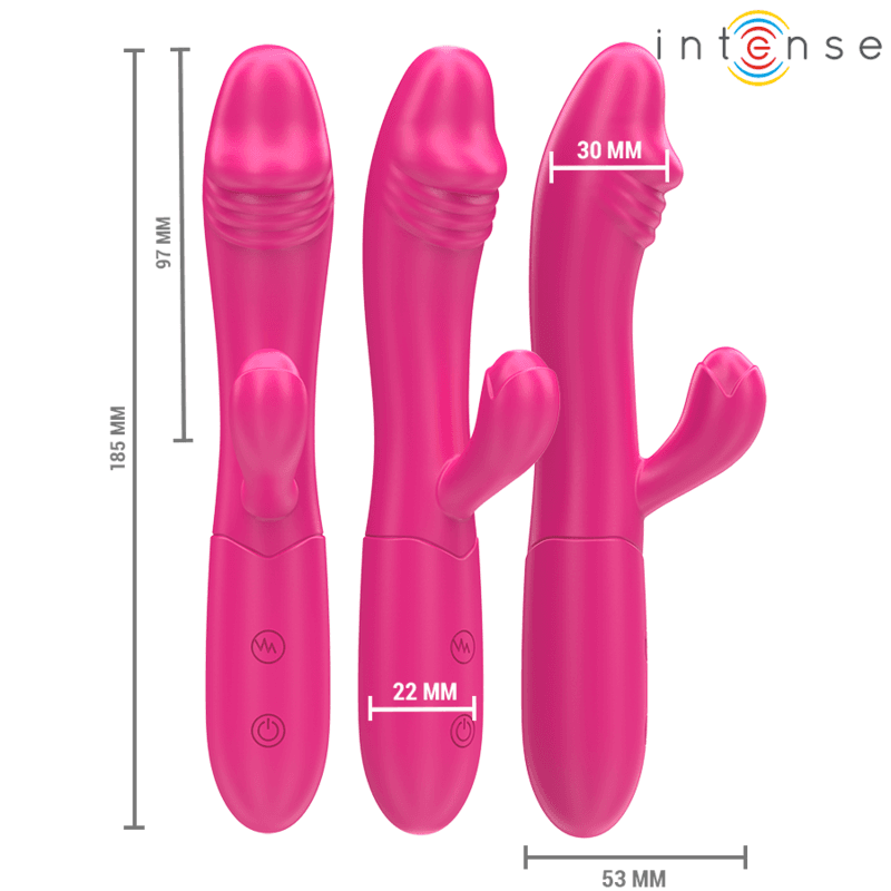 INTENSE - IVY FLEXIBLE VIBRATOR 10 VIBRATIONS WITH STIMULATING TONGUE PINK 2
