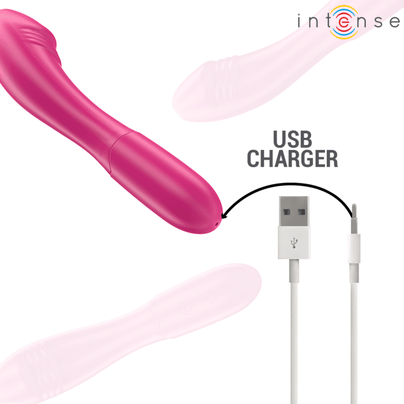 INTENSE - BELINDA VIBRATOR 19 CM FLEXIBLE 10 VIBRATIONS PINK 5