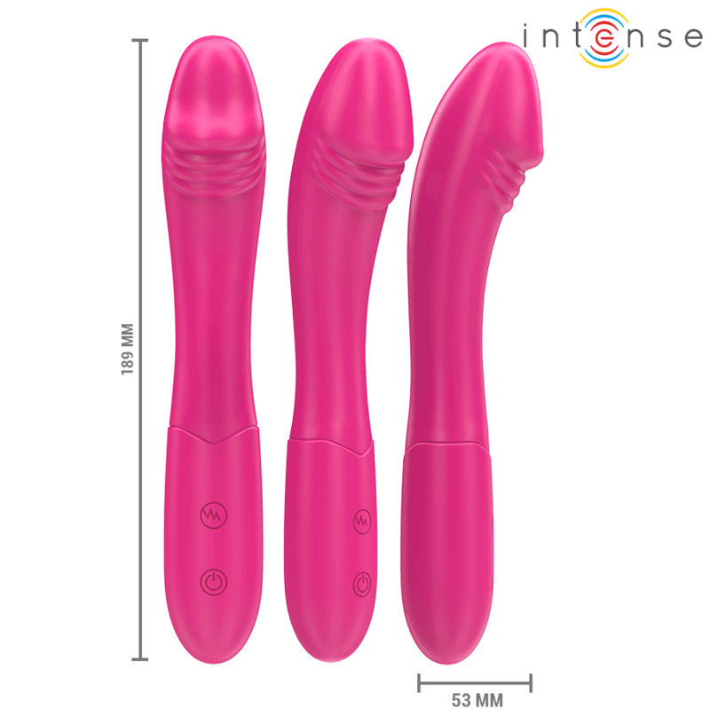 INTENSE - BELINDA VIBRATOR 19 CM FLEXIBLE 10 VIBRATIONS PINK 2