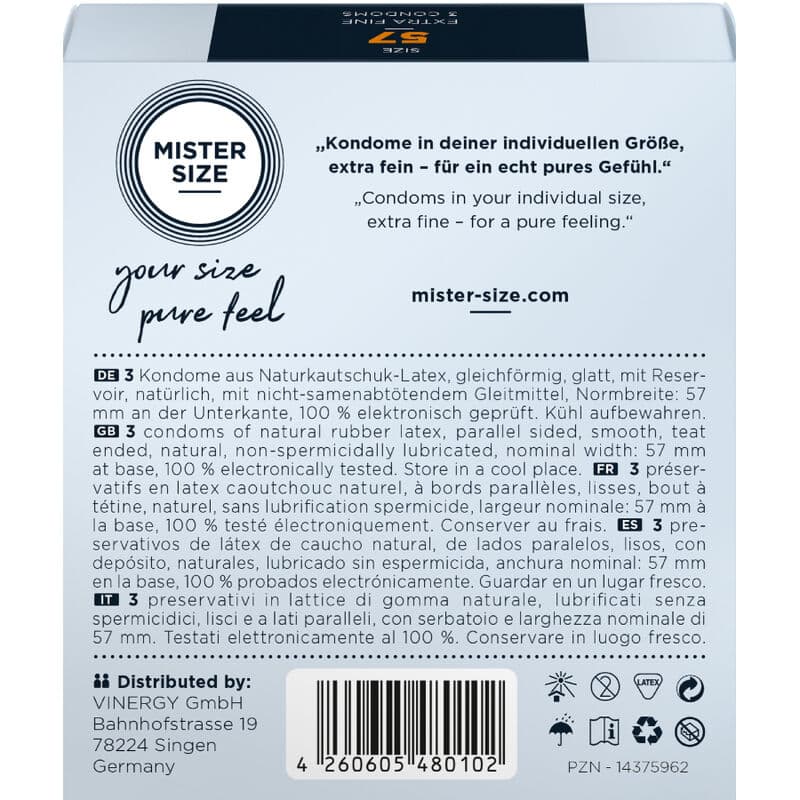 MISTER SIZE - CONDOM SIZE L 57 MM (3 UNITS) 4
