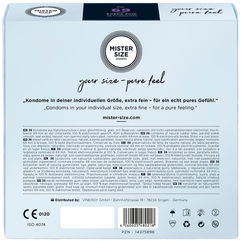 MISTER SIZE - CONDOMS SIZE XXXL 69 MM (36 UNITS) 4