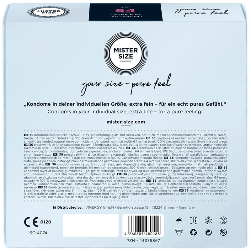 MISTER SIZE - CONDOMS SIZE XXL 64 MM (36 UNITS) 4