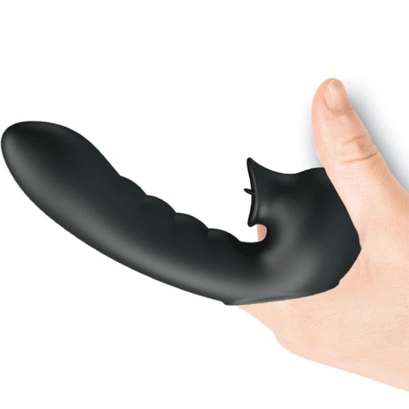 PRETTY LOVE - HOBGOBLIN VIBRATING FINGER CASE 12 VIBRATIONS + CLITORIS STIMULATOR BLACK 3