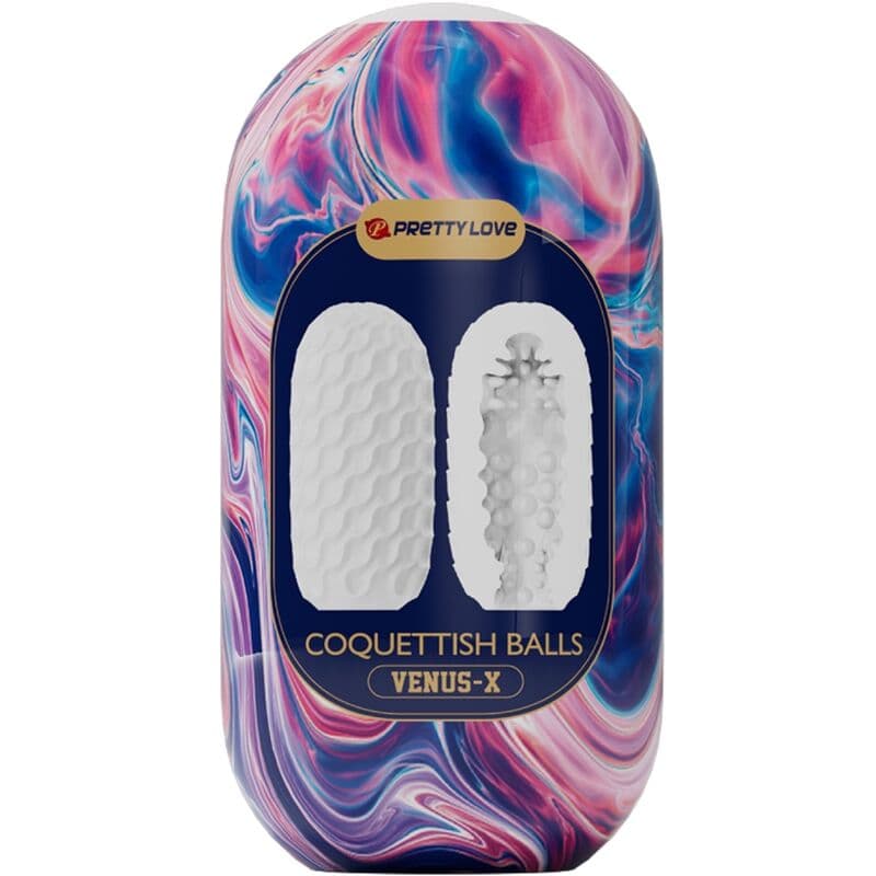 PRETTY LOVE - COQUETTISH BALLS SILICONE MALE MASTURBATOR WHITE 4