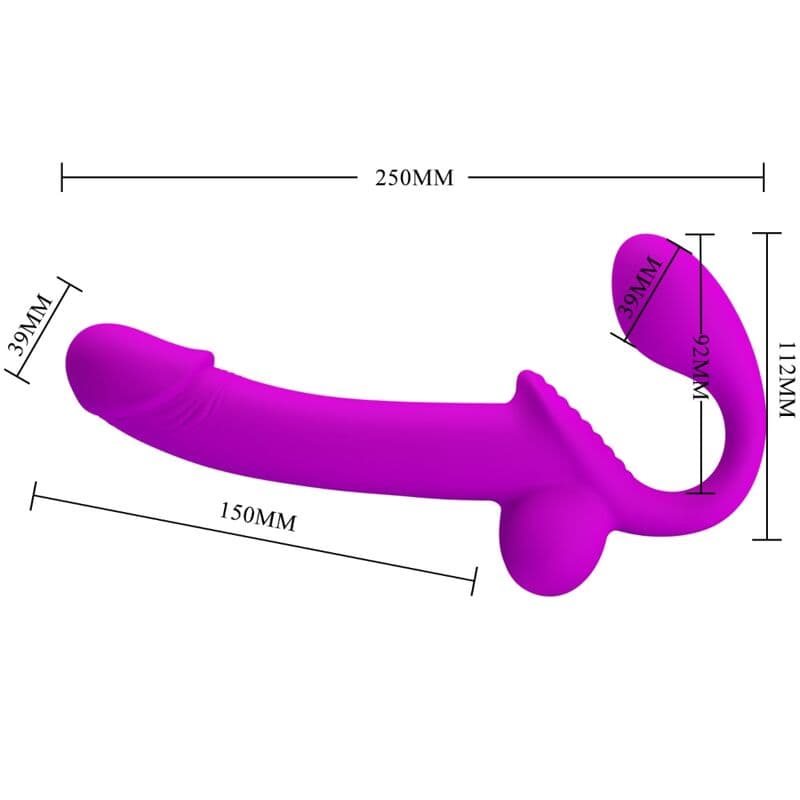 PRETTY LOVE - KELPIE DOUBLE STRAP-ON STIMULATOR PURPLE 4