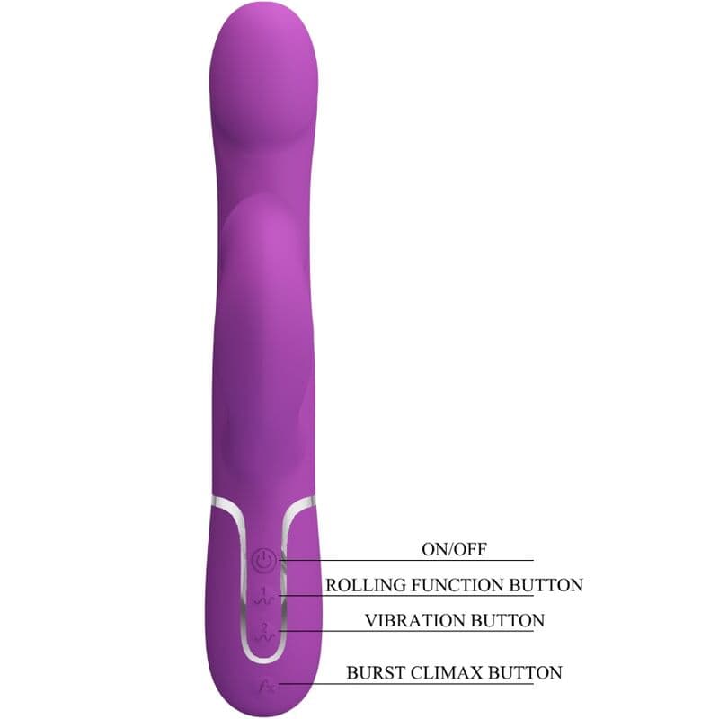PRETTY LOVE - 4 IN 1 MULTIFUNCTION VIBRATOR & STIMULATOR PURPLE 4