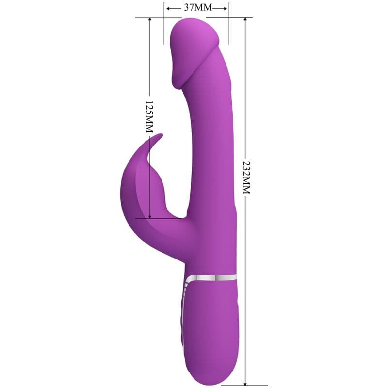 PRETTY LOVE - KAMPAS 3 IN 1 MULTIFUNCTION RABBIT VIBRATOR PURPLE 5