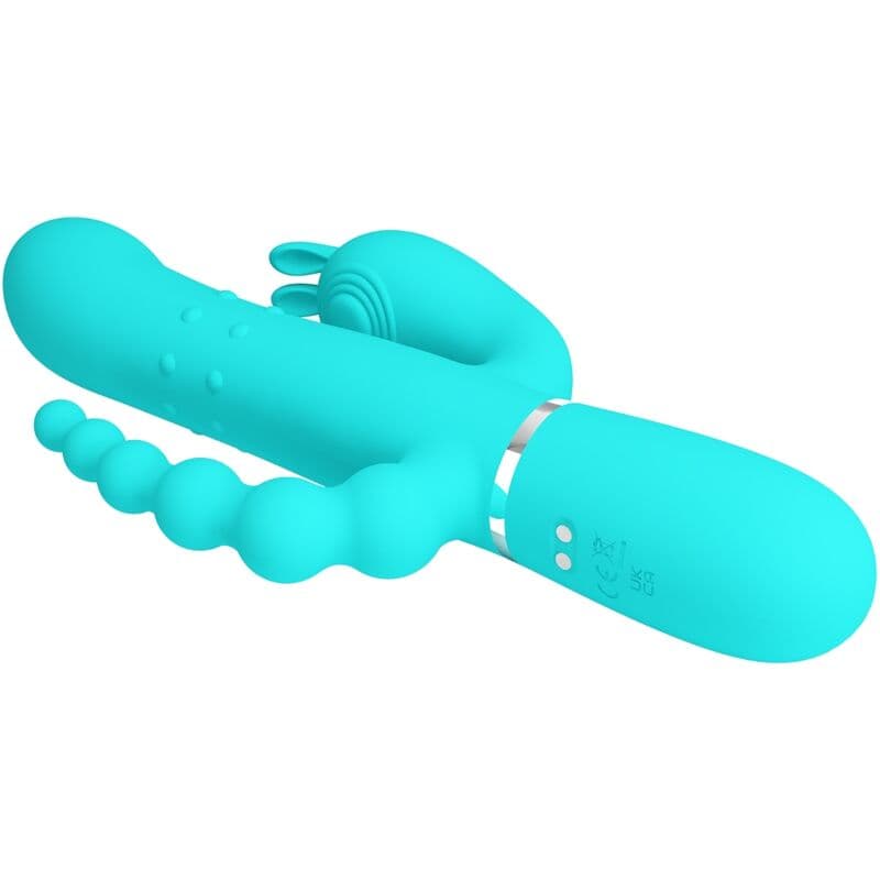 PRETTY LOVE - CAMMY 4 IN 1 MULTIFUNCTION TRIPPLE RABBIT VIBRATOR BLUE 5