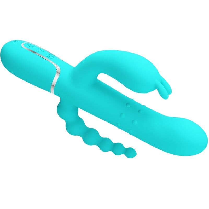 PRETTY LOVE - CAMMY 4 IN 1 MULTIFUNCTION TRIPPLE RABBIT VIBRATOR BLUE 4