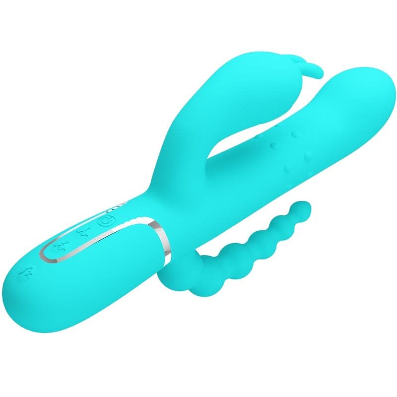PRETTY LOVE - CAMMY 4 IN 1 MULTIFUNCTION TRIPPLE RABBIT VIBRATOR BLUE 3