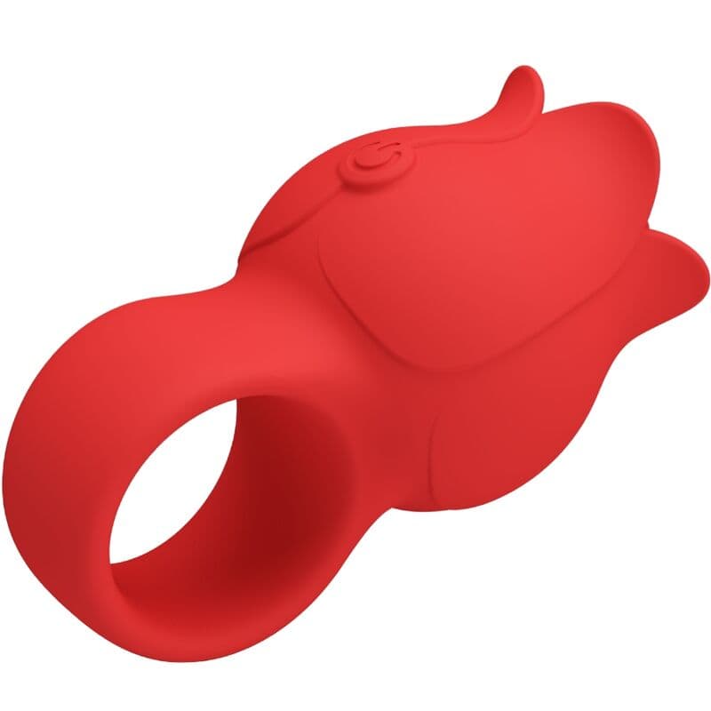 PRETTY LOVE - JAE ROSE SHAPED FINGER VIBRATOR 10 VIBRATIONS RED 3