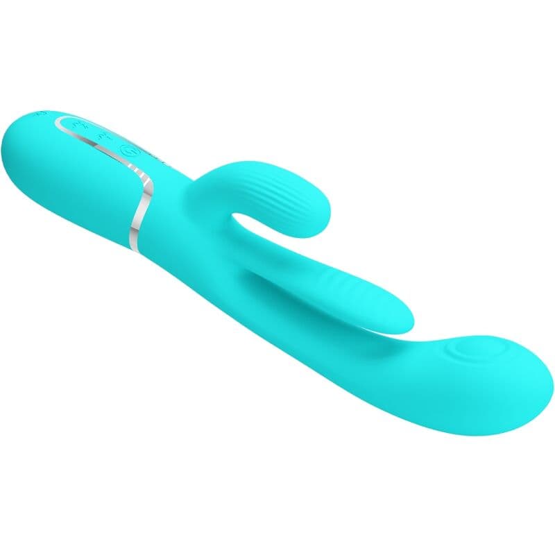 PRETTY LOVE - SHANIA TRIPLE RABBIT MULTIFUNCTION VIBRATOR 3 IN 1 BLUE 4