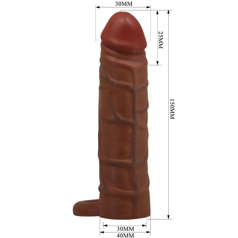 PRETTY LOVE - KAILE PENIS SLEEVE WITH 2.5 CM EXTENSION MULATTO 5