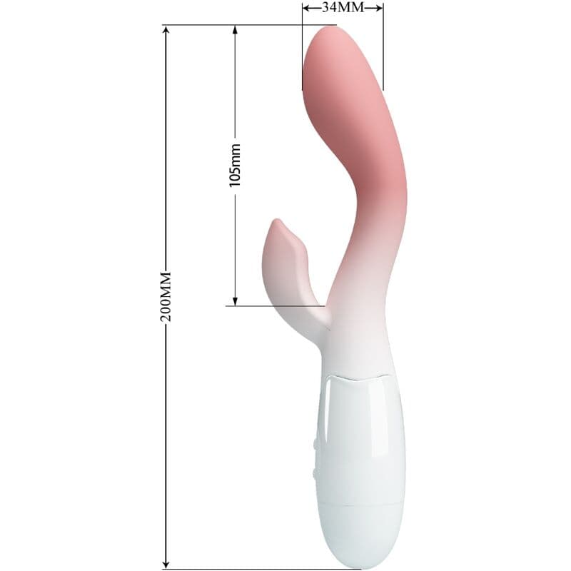 PRETTY LOVE - BRIGHTY G-SPOT VIBRATOR + CLITORIS STIMULATOR 30 VIBRATIONS PINK 4