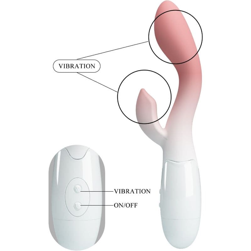 PRETTY LOVE - BRIGHTY G-SPOT VIBRATOR + CLITORIS STIMULATOR 30 VIBRATIONS PINK 3