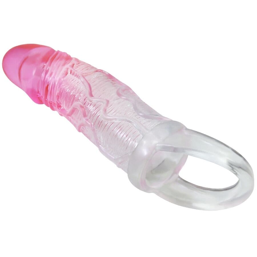 PRETTY LOVE - ODES REALISTIC 2 CM ENLARGEMENT SHEATH FOR PENIS PINK 3
