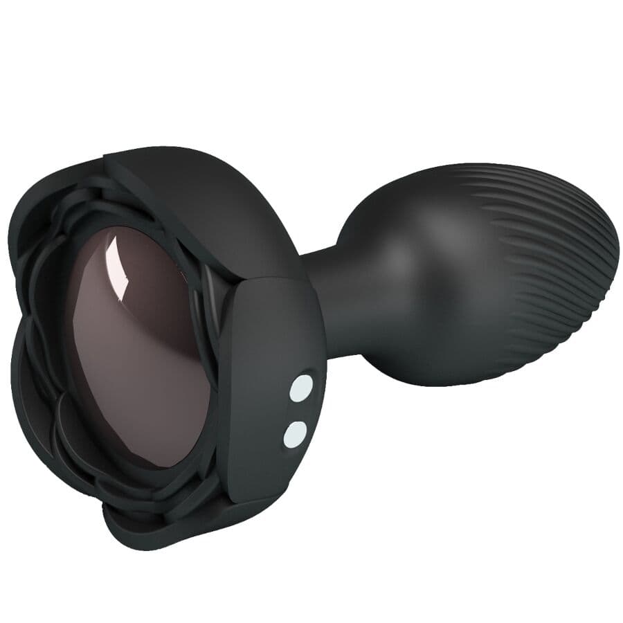 PRETTY LOVE - OLMAN ANAL PLUG WITH LED LIGHT BLACK 8.8 CM 2