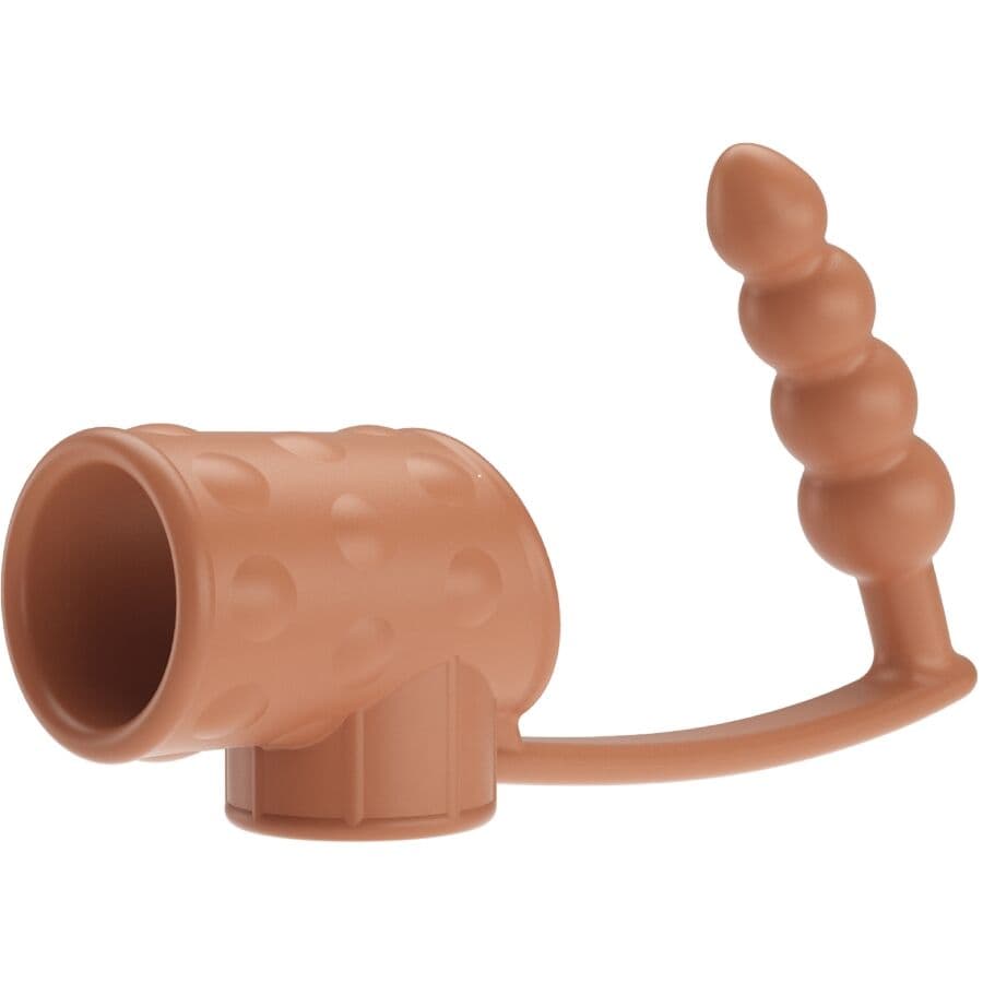 PRETTY LOVE - PENIS SLEEVE WITH ANAL PLUG NATURAL 2