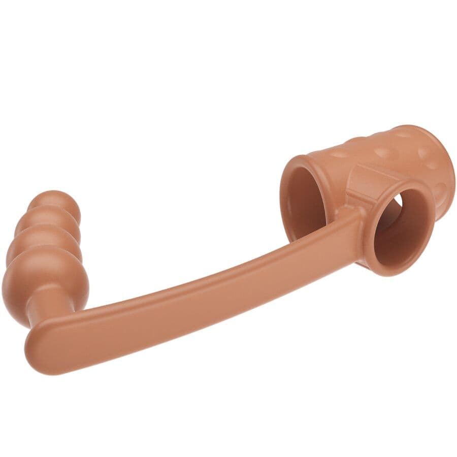 PRETTY LOVE - PENIS SLEEVE WITH ANAL PLUG NATURAL 3
