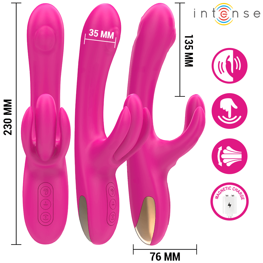 INTENSE - BRITNEY MULTIFUNCTION RABBIT VIBRATOR 23 CM PINK 3