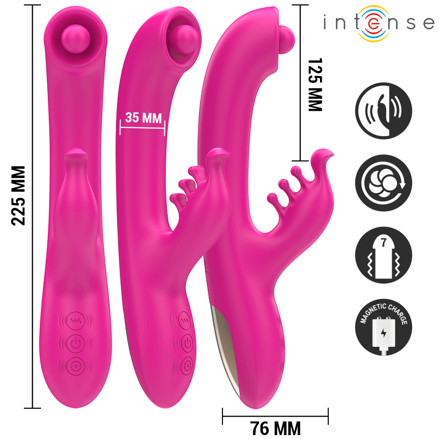 INTENSE - CHRISTINA MULTIFUNCTION RABBIT VIBRATOR 22.5 CM PINK 3