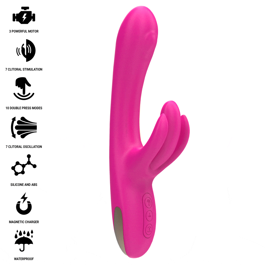 INTENSE - BRITNEY MULTIFUNCTION RABBIT VIBRATOR 23 CM PINK 2
