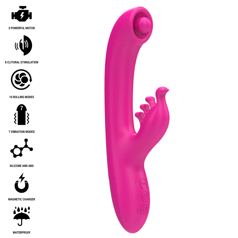INTENSE - CHRISTINA MULTIFUNCTION RABBIT VIBRATOR 22.5 CM PINK 2