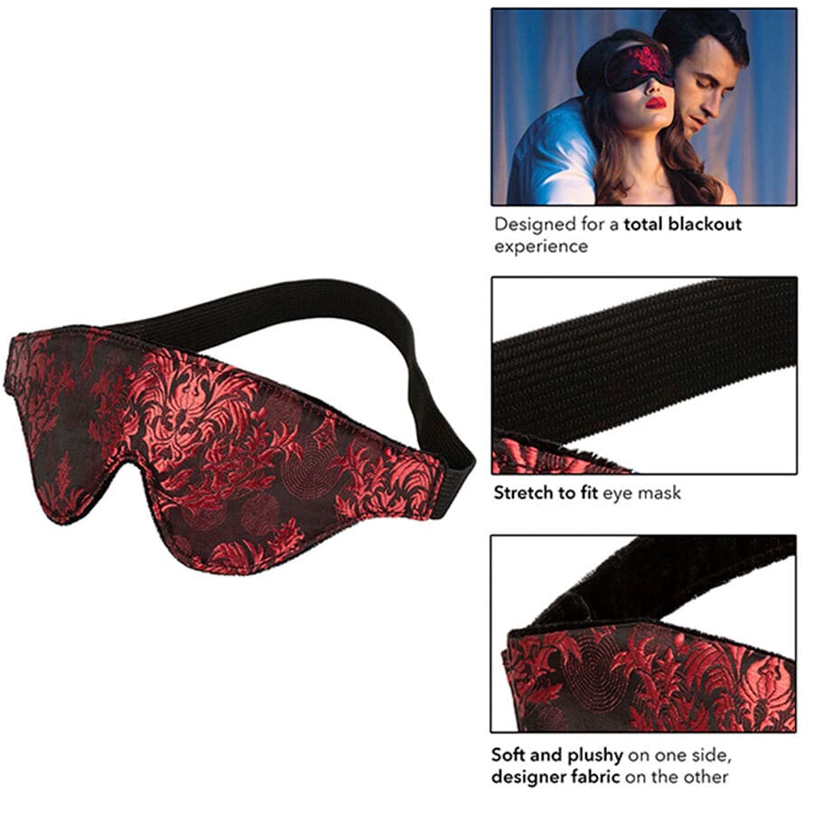 CALEXOTICS - SCANDAL OPAQUE EYE MASK WITH RED DETAILS 5