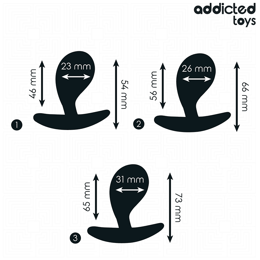 ADDICTED TOYS - SET OF 3 ANAL PLUG SILICONE MODEL 3 4