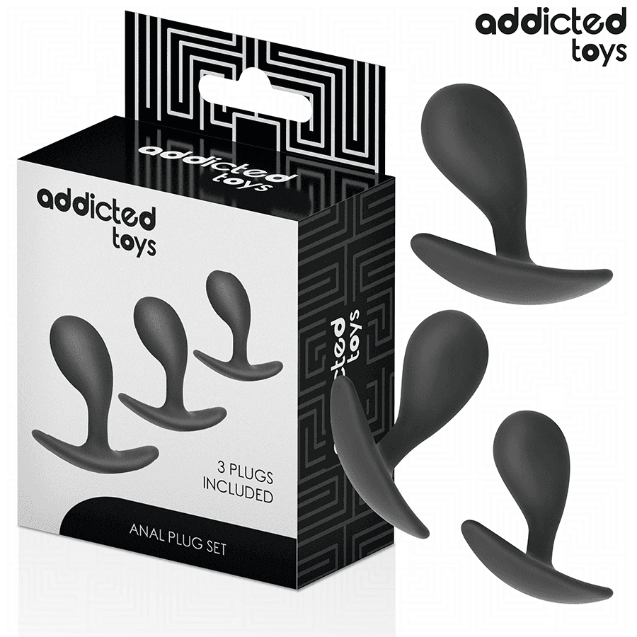 ADDICTED TOYS - SET OF 3 ANAL PLUG SILICONE MODEL 3 2