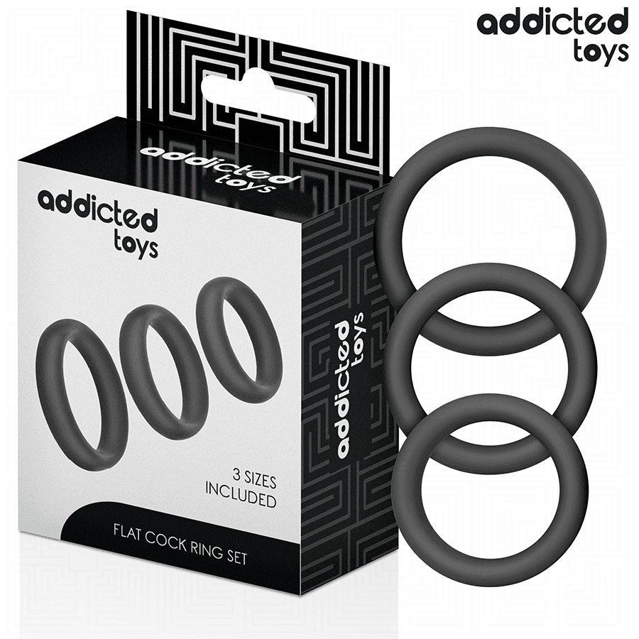 ADDICTED TOYS - SET OF FLAT SILICONE RINGS 2