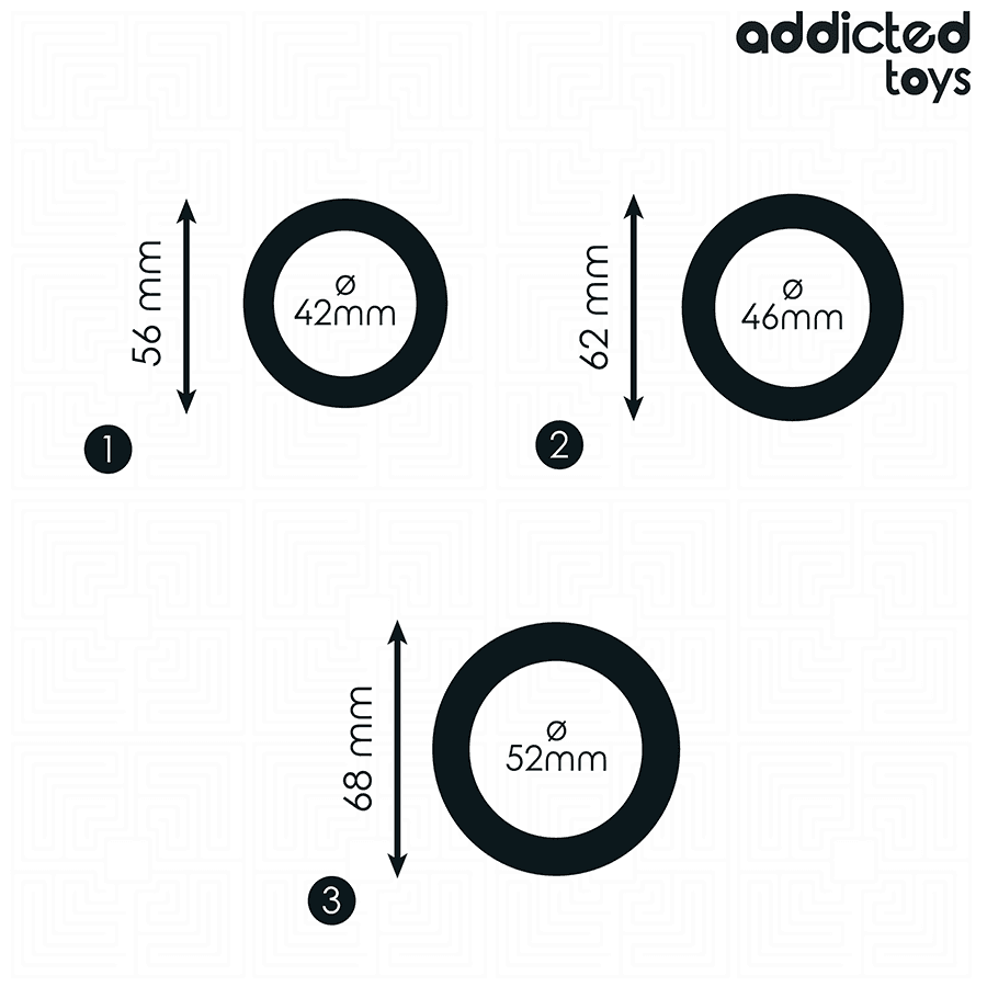 ADDICTED TOYS - SET OF FLAT SILICONE RINGS 5