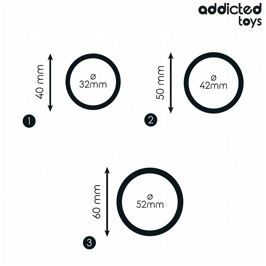 ADDICTED TOYS - SET OF SILICONE RINGS MODEL 2 5