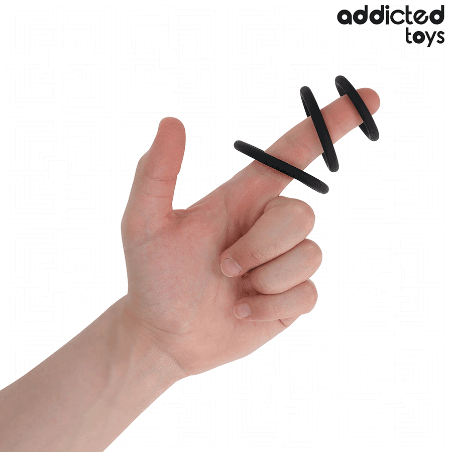 ADDICTED TOYS - SET OF SILICONE RINGS MODEL 2 3