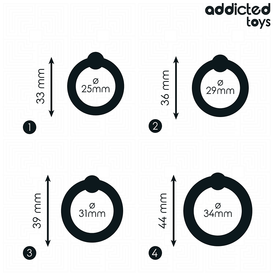 ADDICTED TOYS - SET OF PRESSURE SILICONE RINGS 5