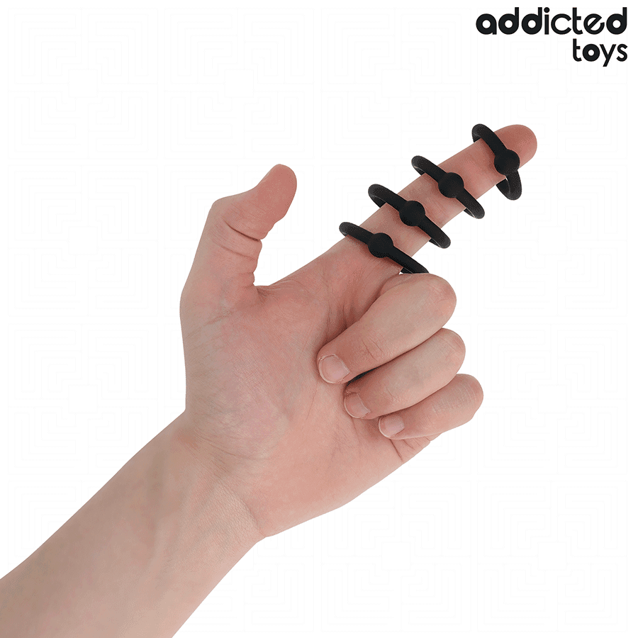 ADDICTED TOYS - SET OF PRESSURE SILICONE RINGS 3