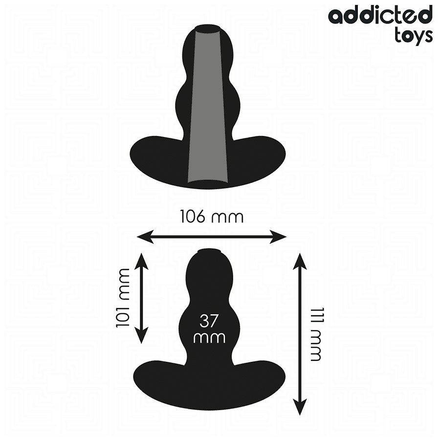 ADDICTED TOYS - HOLLOW ANAL PLUG SILICONE SIZE L 11.1 CM 4