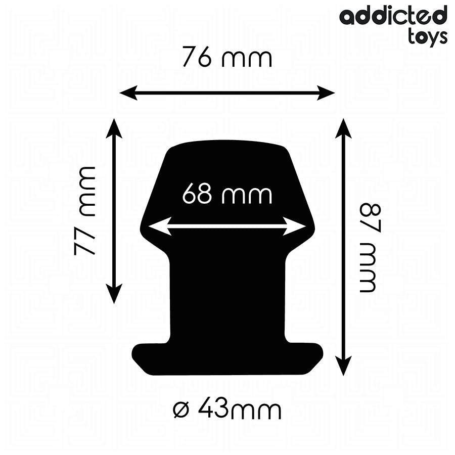 ADDICTED TOYS - EXTREME HOLLOW ANAL PLUG SILICONE SIZE M 8.7 CM 4