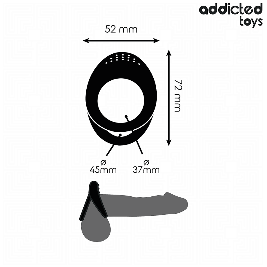 ADDICTED TOYS - DOUBLE TEXTURED PENIS RING 5