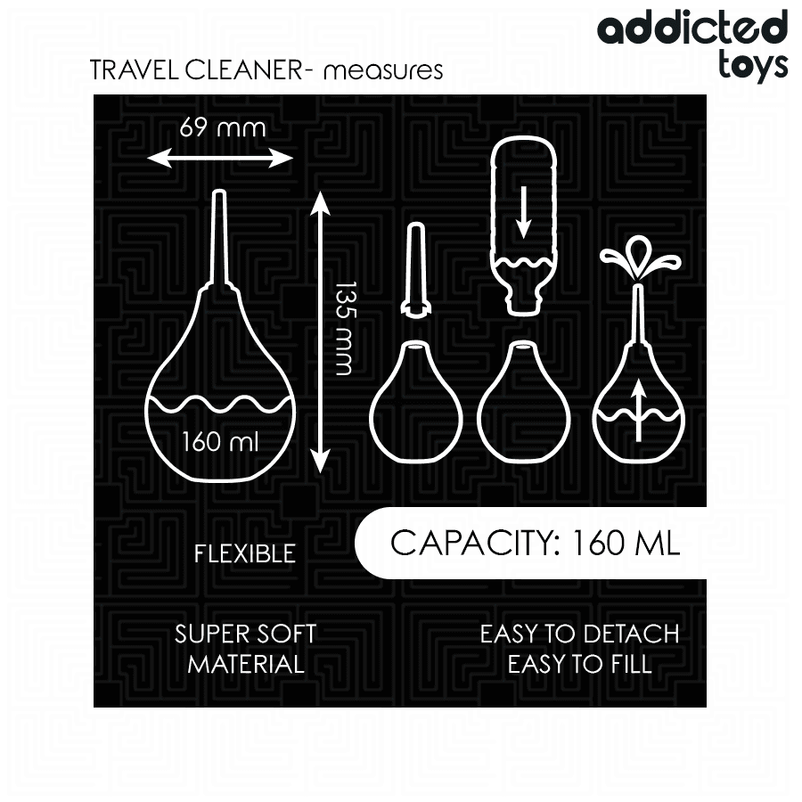 ADDICTED TOYS - TRAVEL ANAL CLEANER SIZE M 160 ML 5
