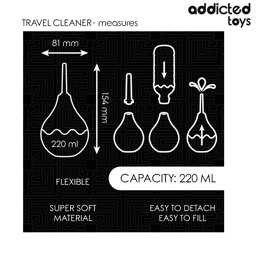 ADDICTED TOYS - TRAVEL ANAL CLEANER SIZE L 220 ML 5