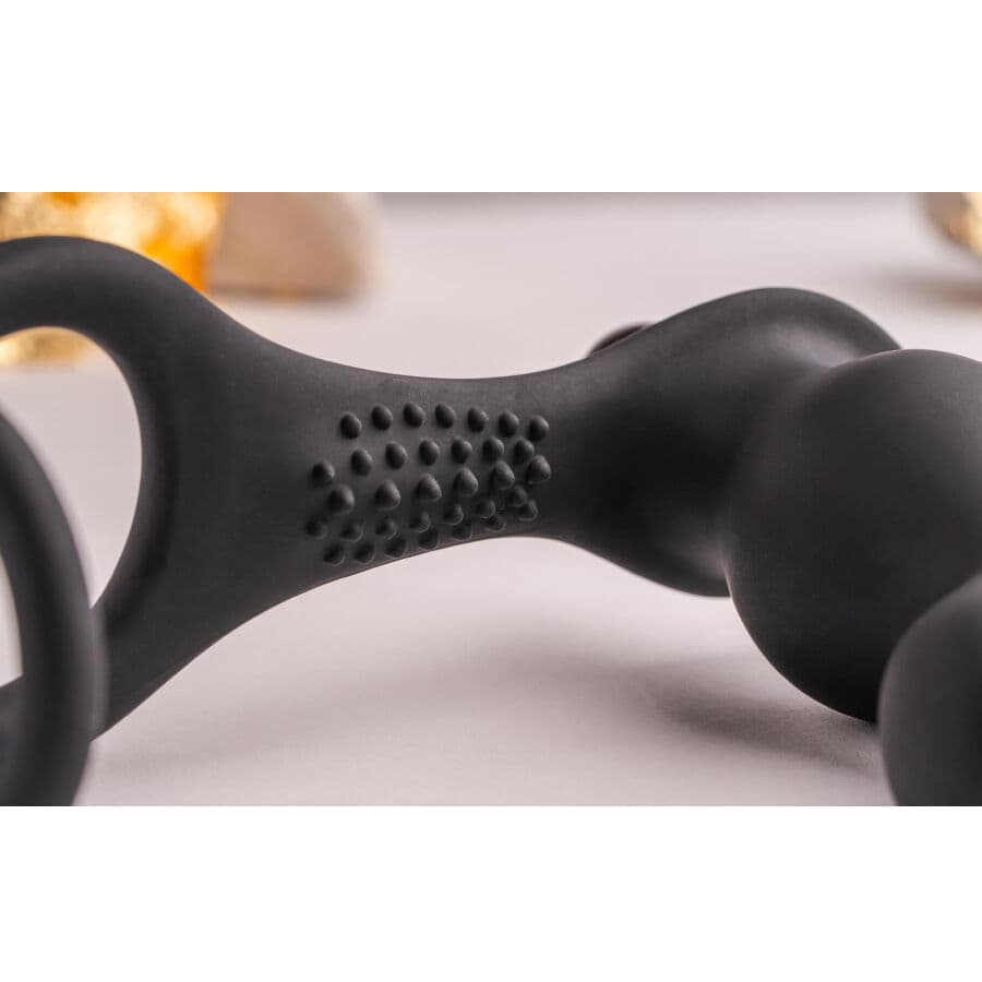 ROCKS-OFF - RO-ZEN RRO ANAL PLUG WITH VIBRATING PENIS RING BLACK 3